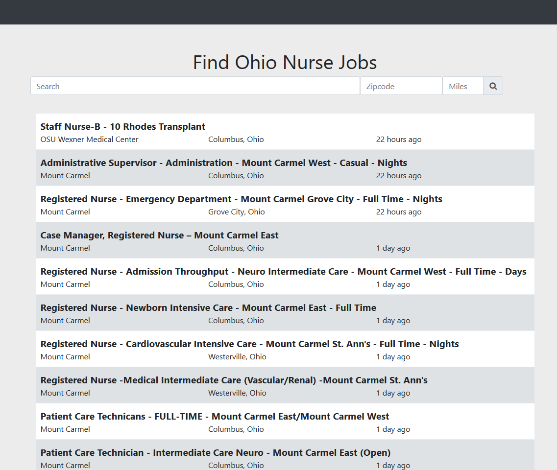 Ohio Nurse Jobs